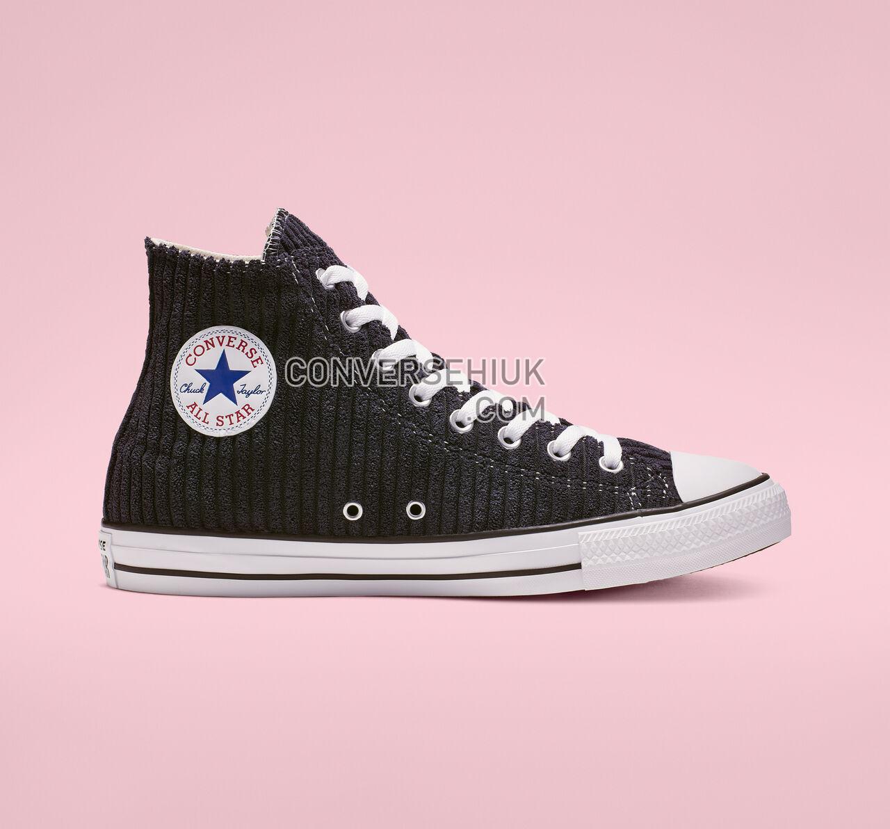 Converse Chuck Taylor All Star Wide Wale Cord High Top Dark Obsidian/White/Black 165146F Shoes