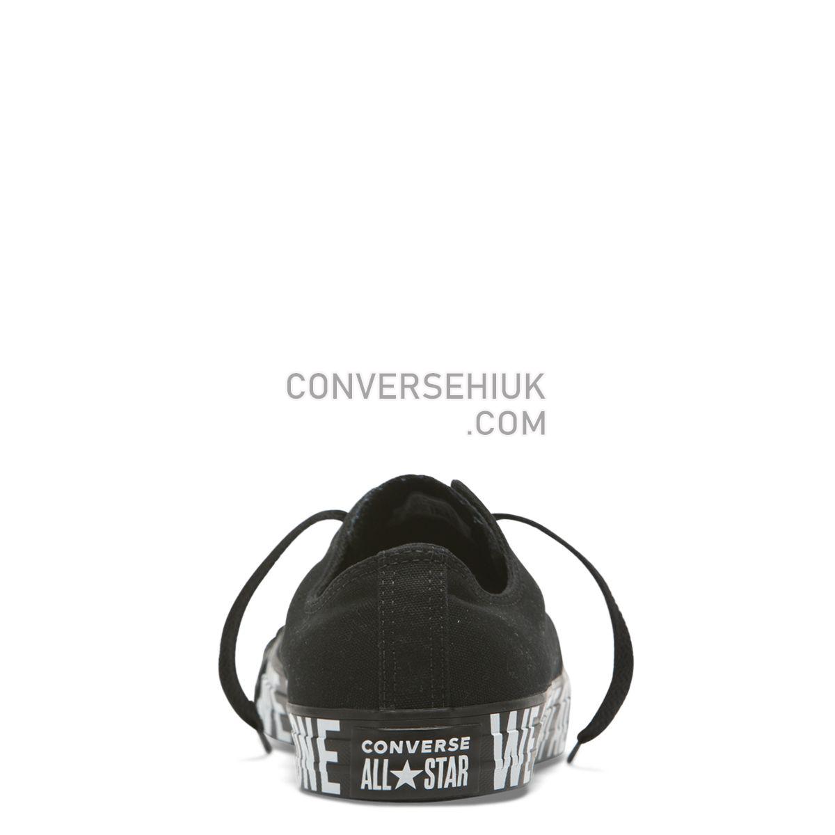 Converse Chuck Taylor All Star We Are Not Alone Low Top Black Black/White/Black 165382 Shoes