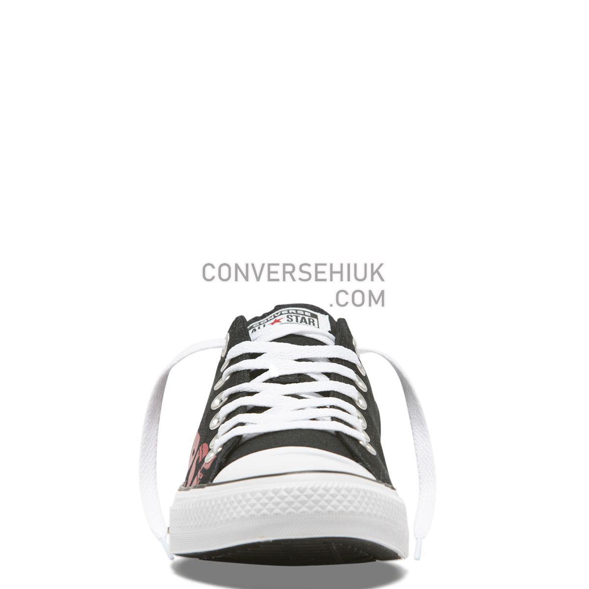 Converse Chuck Taylor All Star Wordmark Low Top Black Black/Enamel Red/White 165430 Shoes