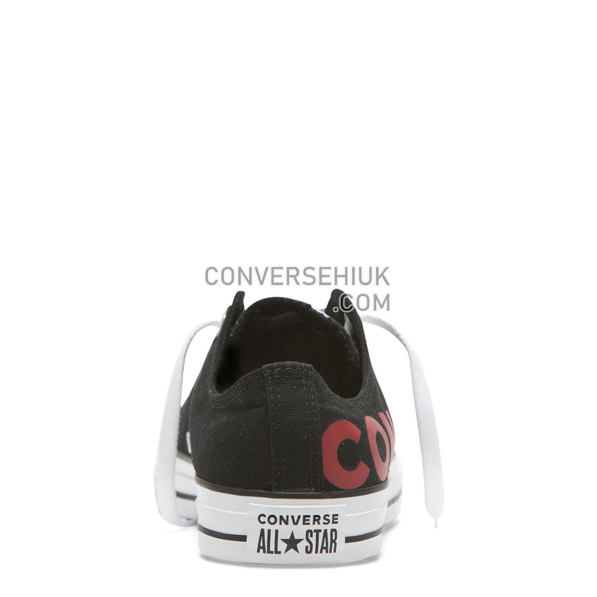 Converse Chuck Taylor All Star Wordmark Low Top Black Black/Enamel Red/White 165430 Shoes