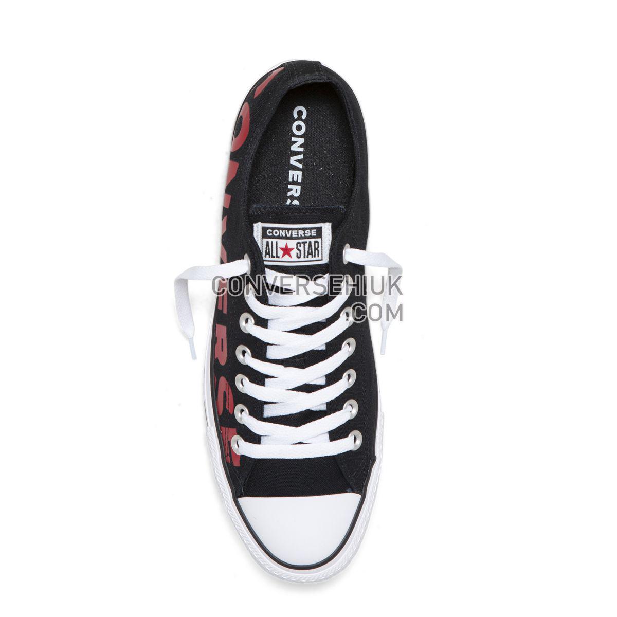 Converse Chuck Taylor All Star Wordmark Low Top Black Black/Enamel Red/White 165430 Shoes