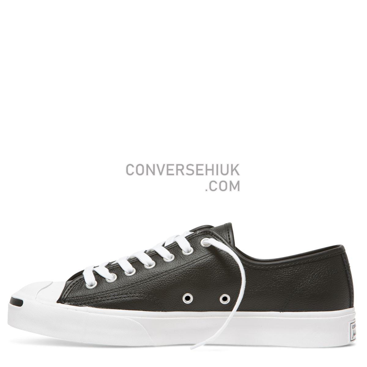 Converse Jack Purcell Foundational Leather Low Top Black Black/White/White 164224 Shoes