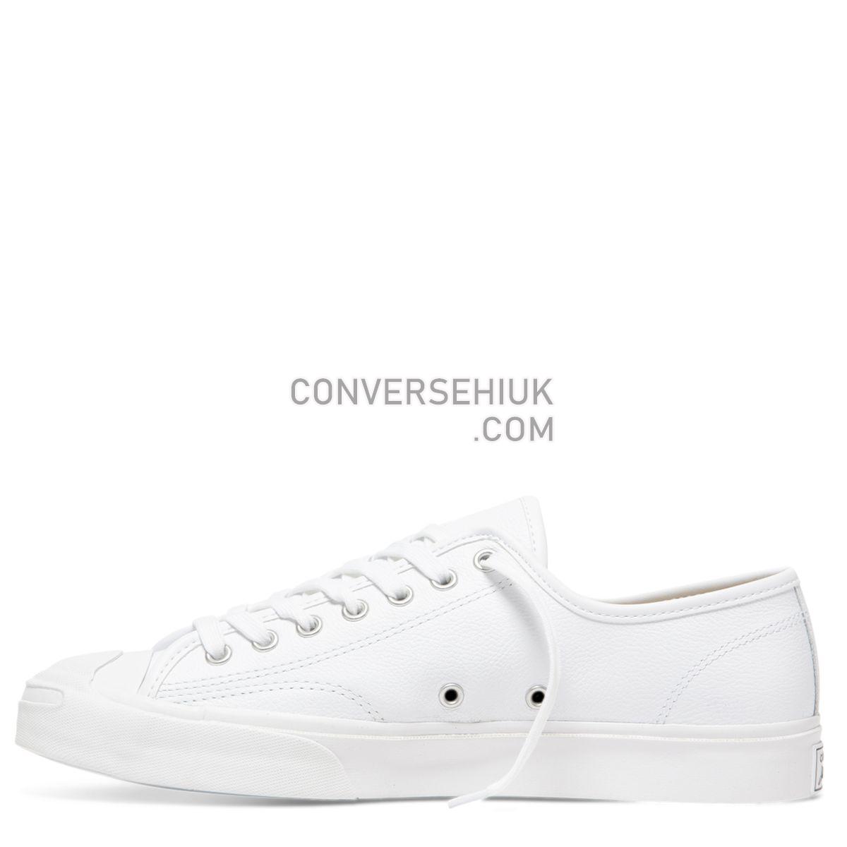 Converse Jack Purcell Foundational Leather Low Top White Mono White/White/White 164225 Shoes