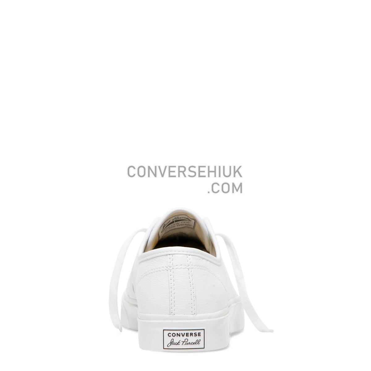 Converse Jack Purcell Foundational Leather Low Top White Mono White/White/White 164225 Shoes