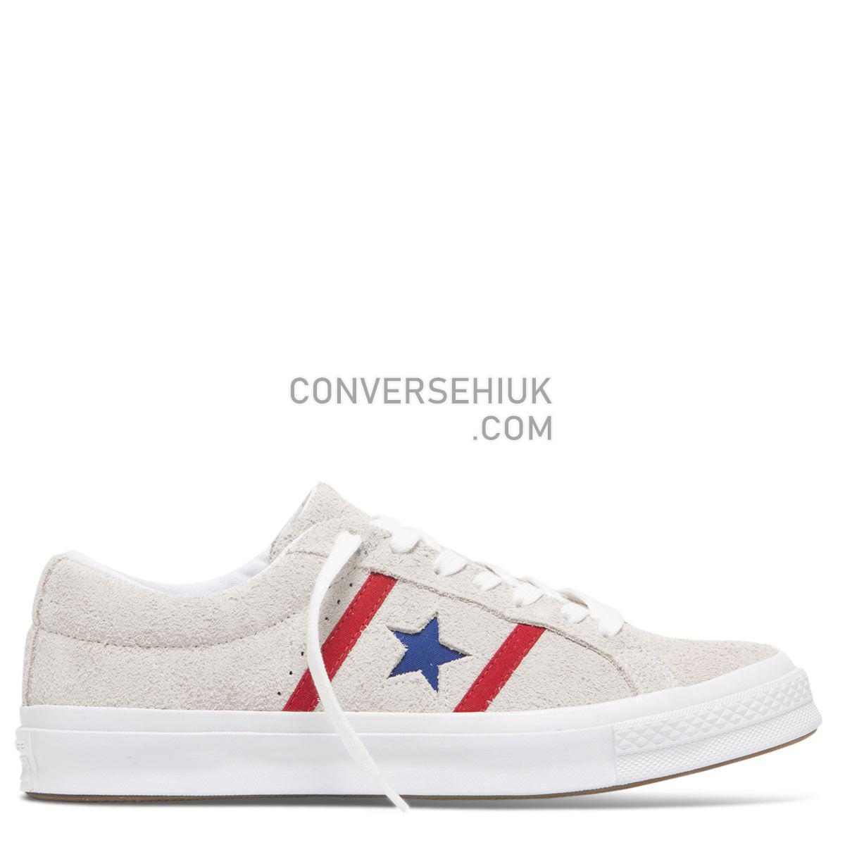 Converse One Star Academy Low Top White White/Enamel Red/Blue 164390 Shoes