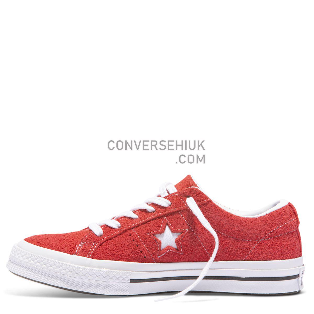 Converse One Star Premium Suede Low Top Red Red/White 158434 Shoes