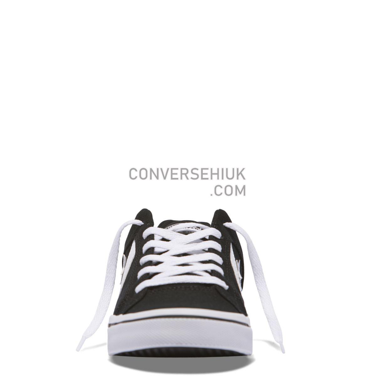 Converse Distrito Canvas Low Top Black Black/White/Black 155064 Shoes