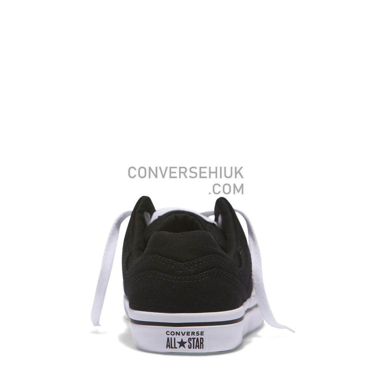 Converse Distrito Canvas Low Top Black Black/White/Black 155064 Shoes