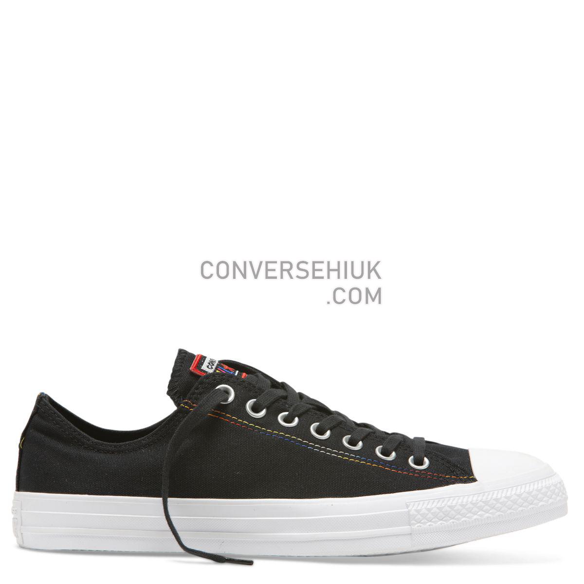 Converse Chuck Taylor All Star Rainbow Low Top Black Black/White/Habanero Red 165426 Shoes