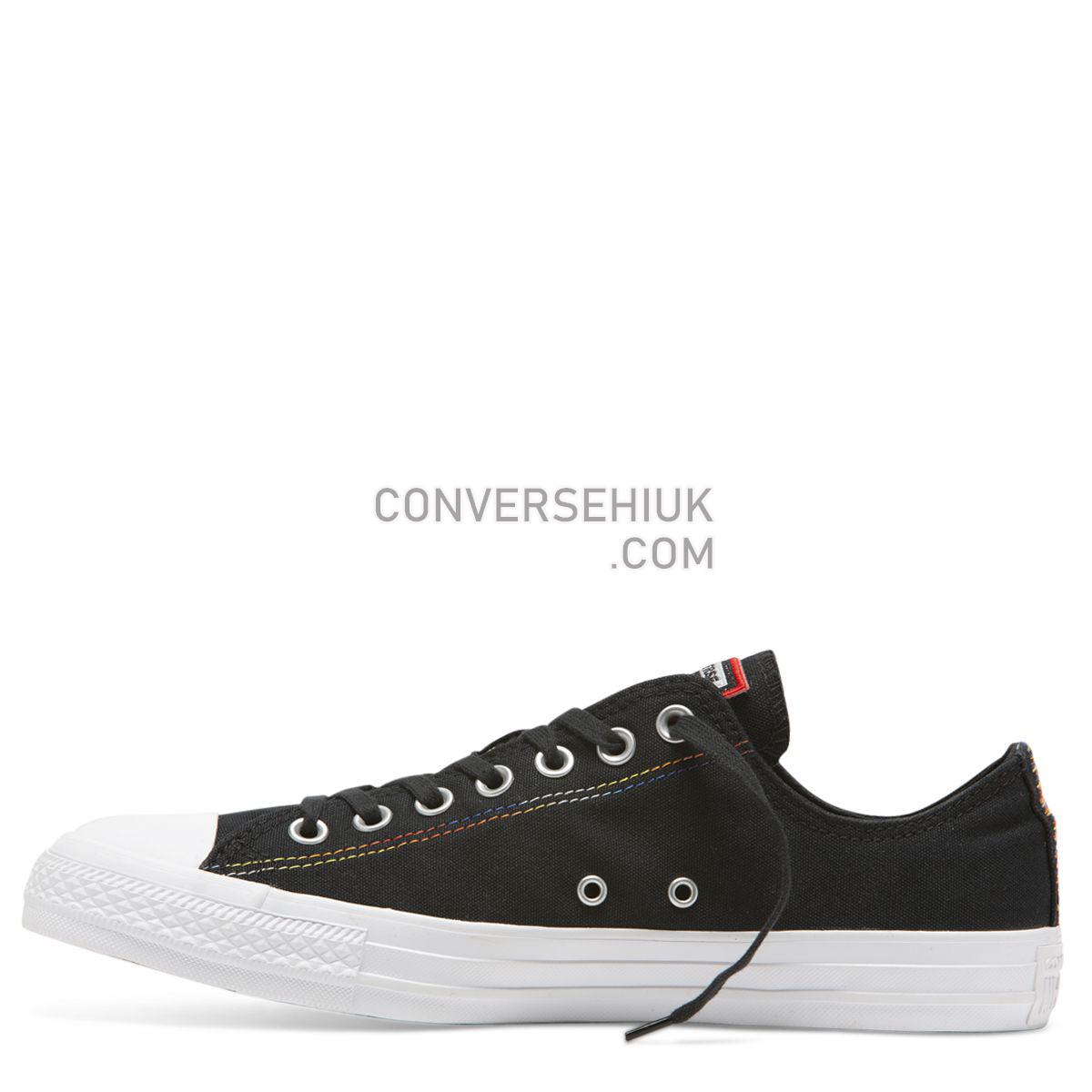 Converse Chuck Taylor All Star Rainbow Low Top Black Black/White/Habanero Red 165426 Shoes