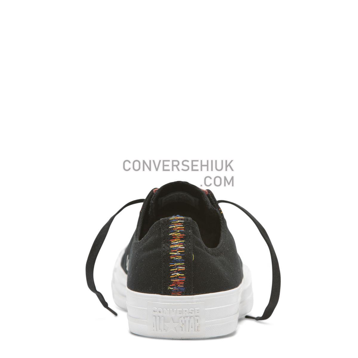 Converse Chuck Taylor All Star Rainbow Low Top Black Black/White/Habanero Red 165426 Shoes