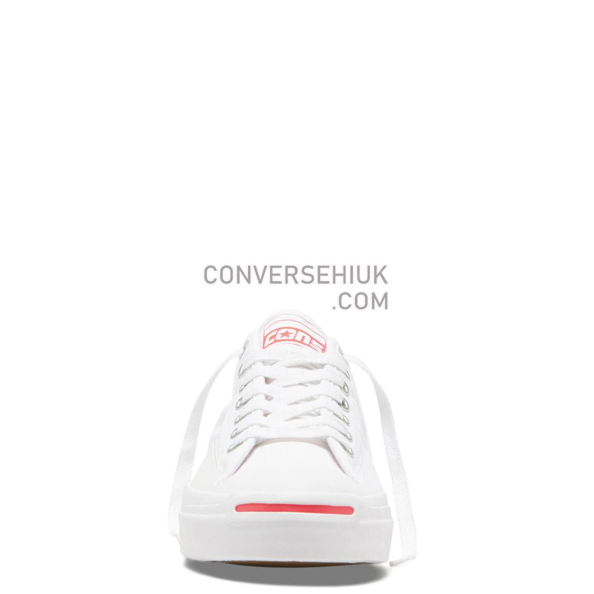 Converse Jack Purcell Pro OP Low Top White White/Racer Pink/White 164162 Shoes