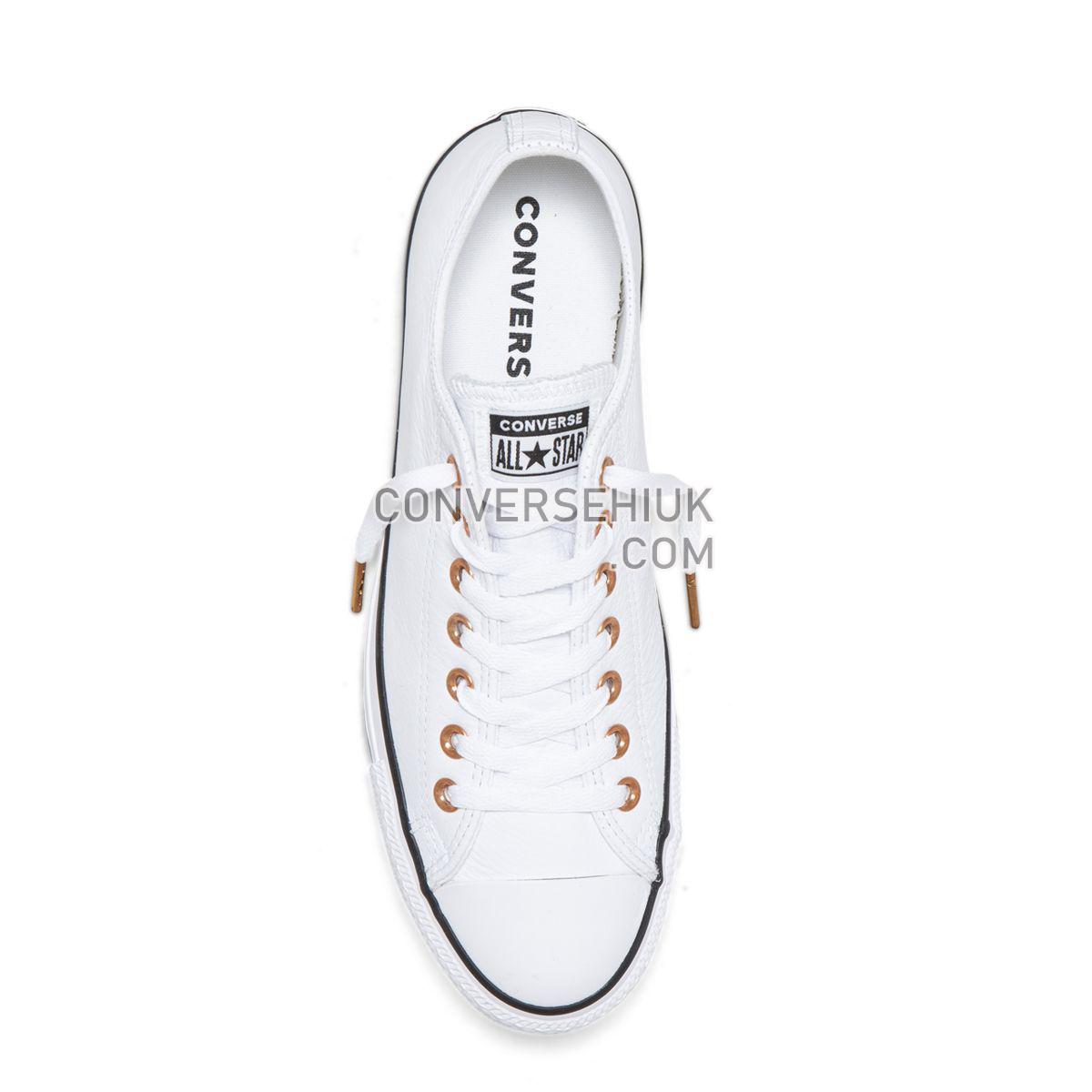 Converse Chuck Taylor All Star Leather Low Top White White/White/Black 161262 Shoes