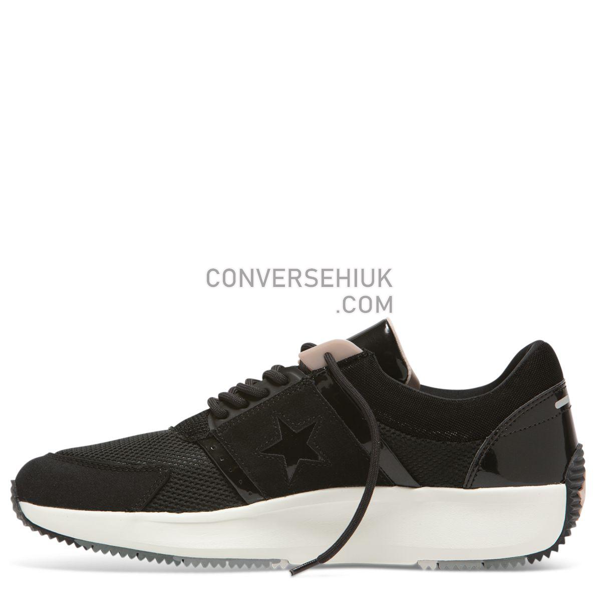 Converse Run Star Low Top Black Black/Almost Black/Particle Beige 163311 Shoes