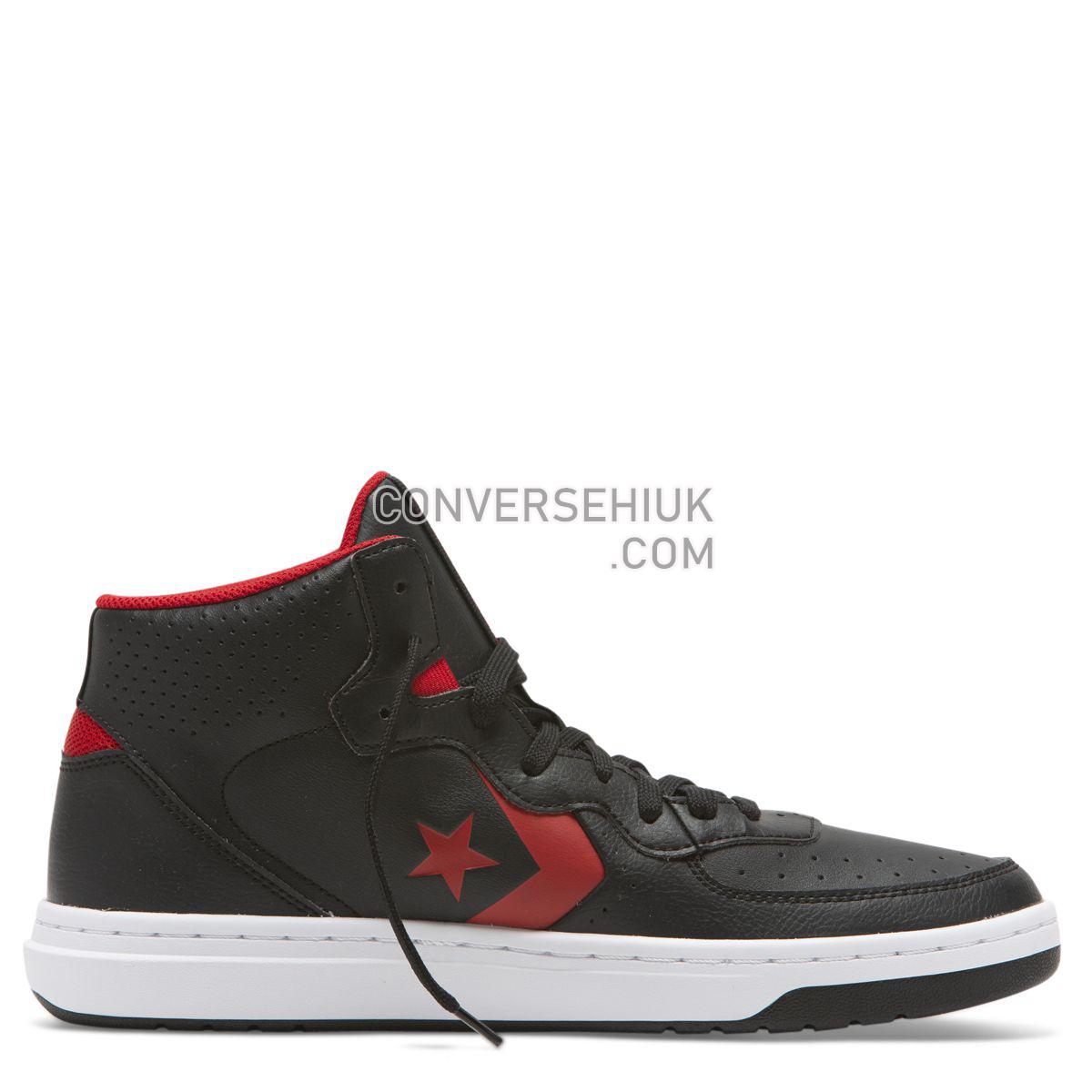 Converse Rival Shoot For The Moon Mid Black Black/Enamel Red/White 164889 Shoes