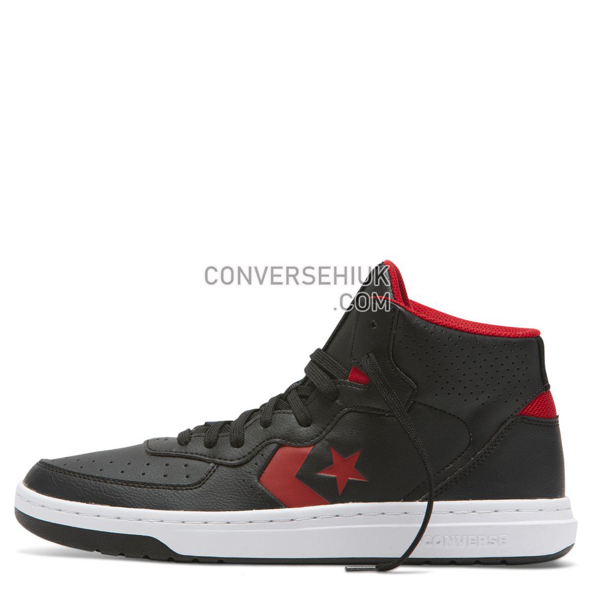 Converse Rival Shoot For The Moon Mid Black Black/Enamel Red/White 164889 Shoes