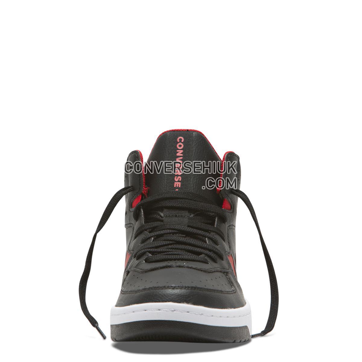 Converse Rival Shoot For The Moon Mid Black Black/Enamel Red/White 164889 Shoes