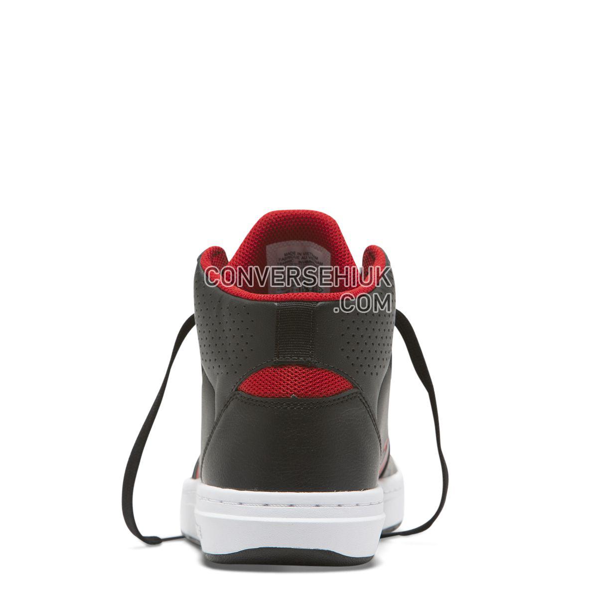 Converse Rival Shoot For The Moon Mid Black Black/Enamel Red/White 164889 Shoes