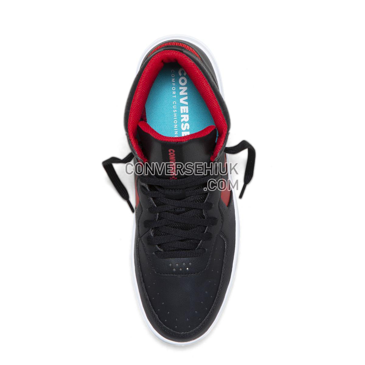 Converse Rival Shoot For The Moon Mid Black Black/Enamel Red/White 164889 Shoes