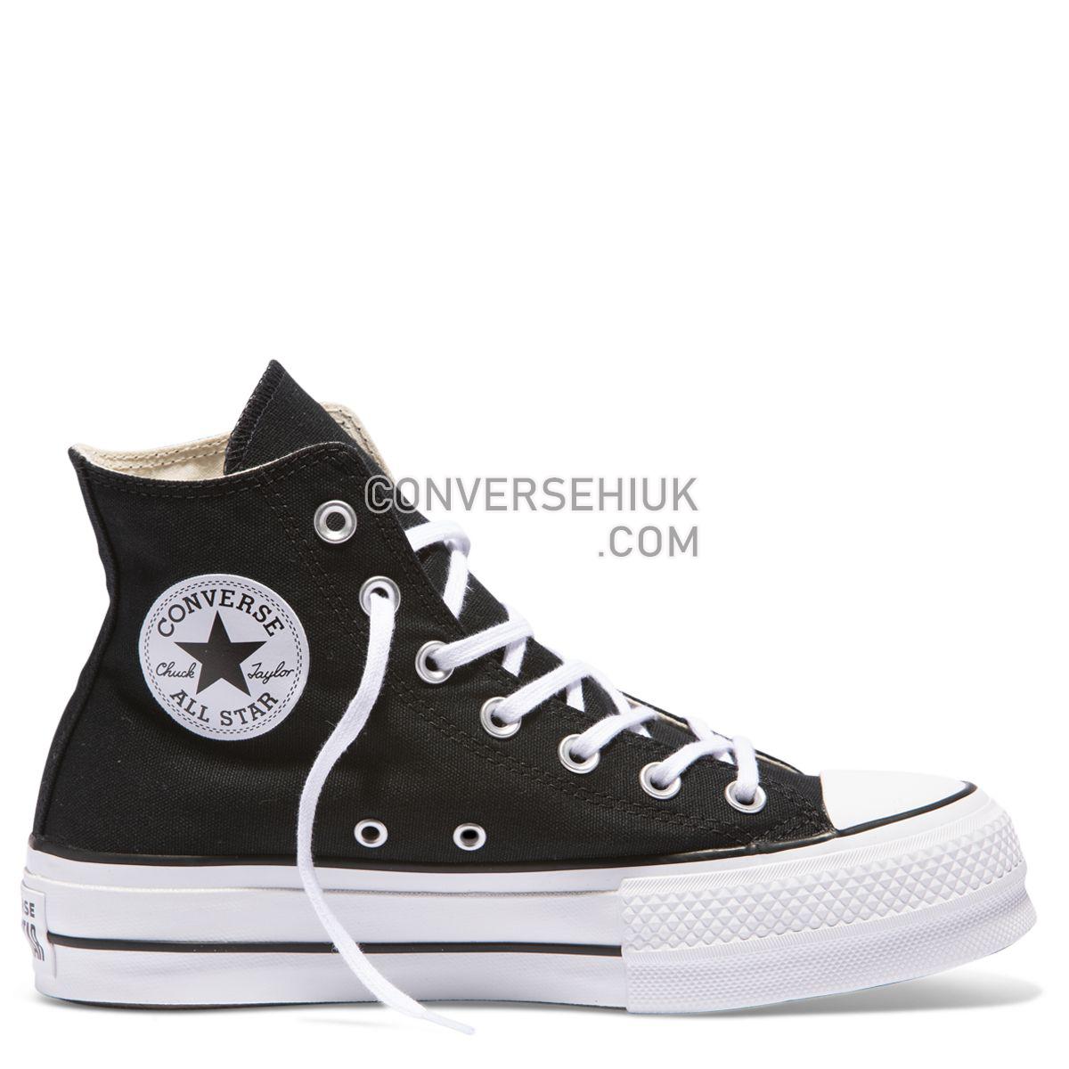 Converse Chuck Taylor All Star Lift Canvas High Top Black Black/White/White 560845 Shoes