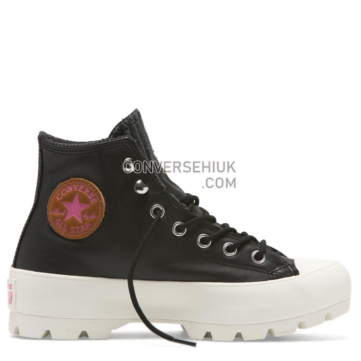 Converse Chuck Taylor All Star Lugged Winter Retrograde High Top Black Black/Mod Pink/Egret 565006 Shoes