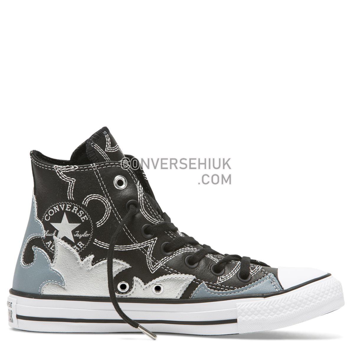 Converse Chuck Taylor All Star Fashion Week High Top Black Black/Antique Blue/Pure Silver 564953 Shoes