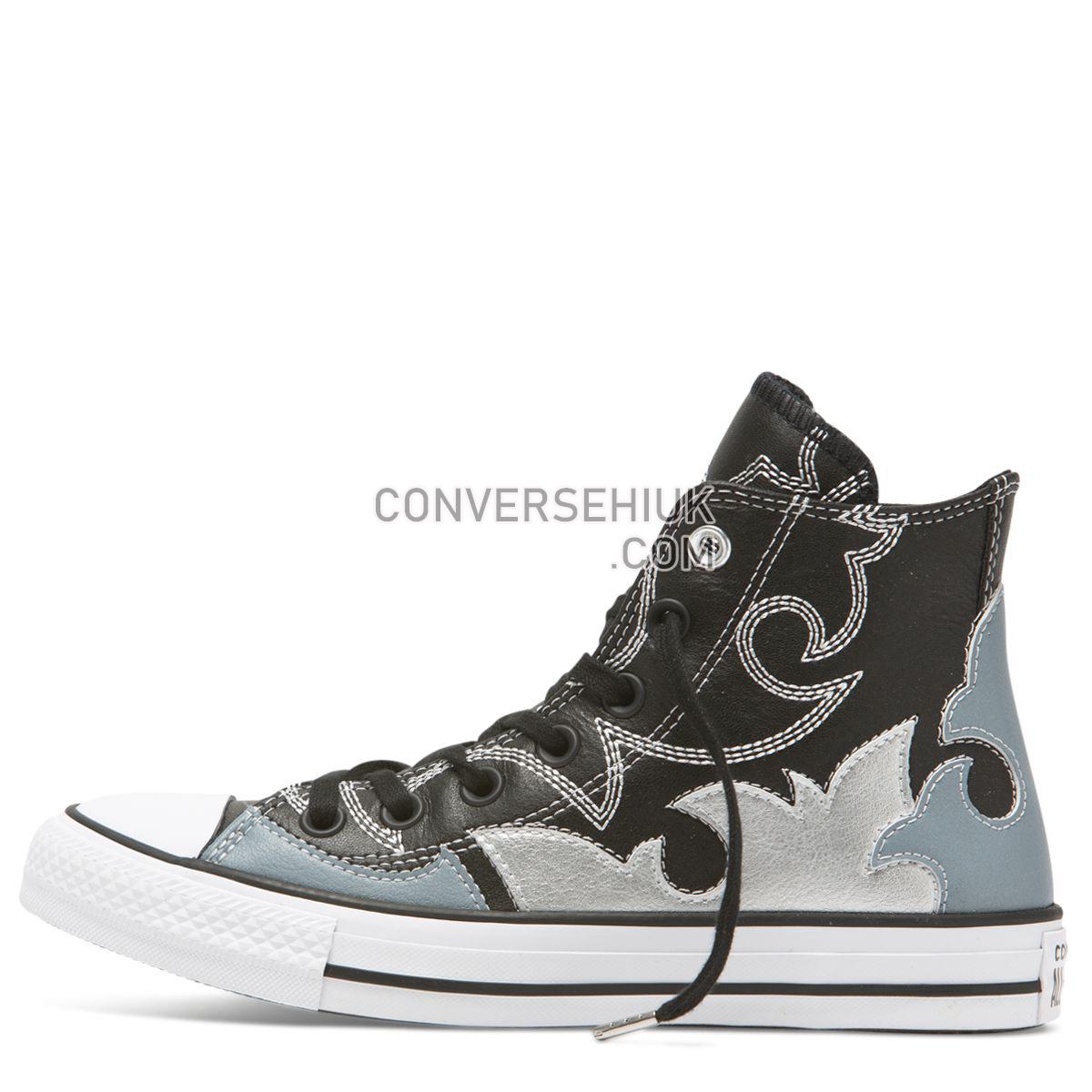 Converse Chuck Taylor All Star Fashion Week High Top Black Black/Antique Blue/Pure Silver 564953 Shoes