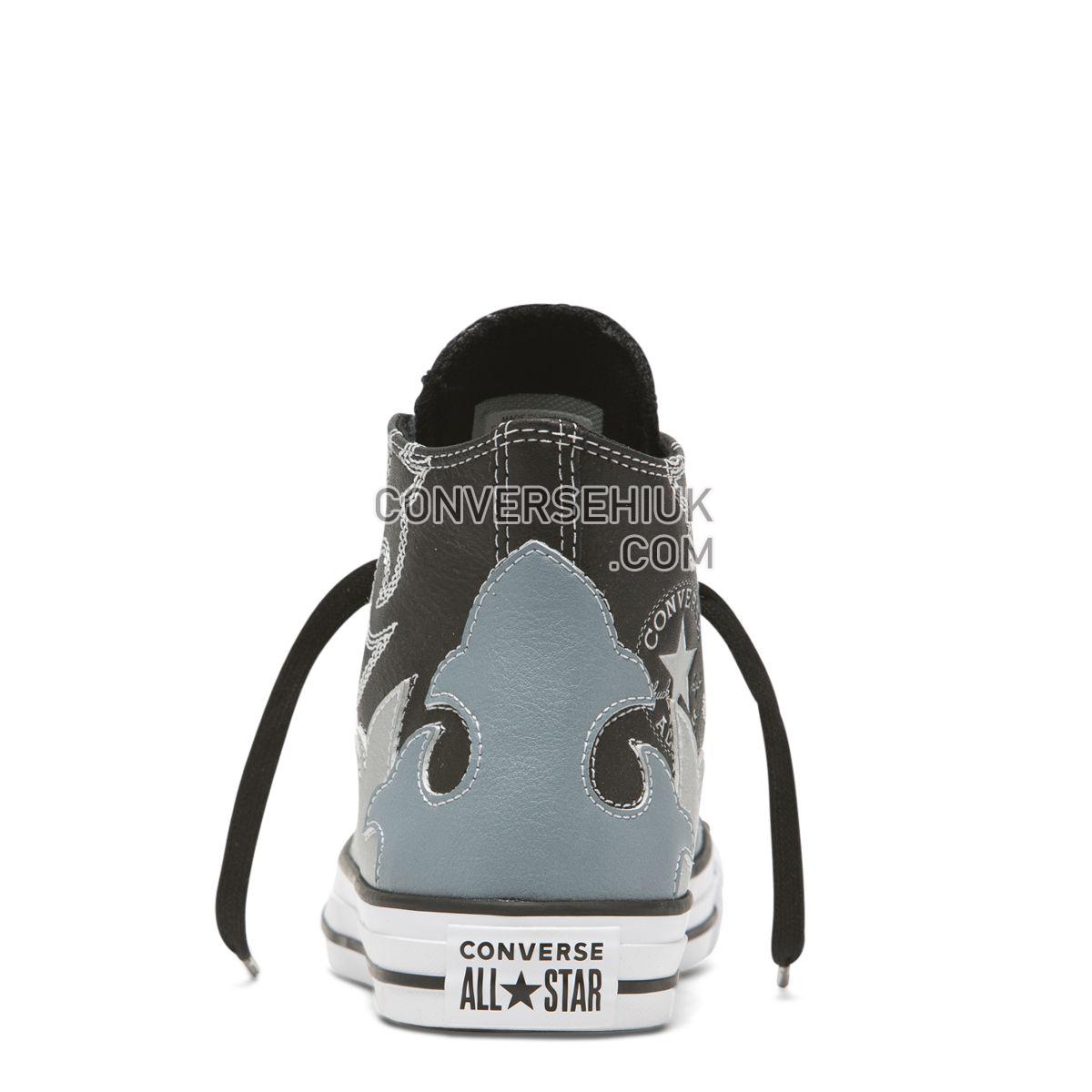 Converse Chuck Taylor All Star Fashion Week High Top Black Black/Antique Blue/Pure Silver 564953 Shoes