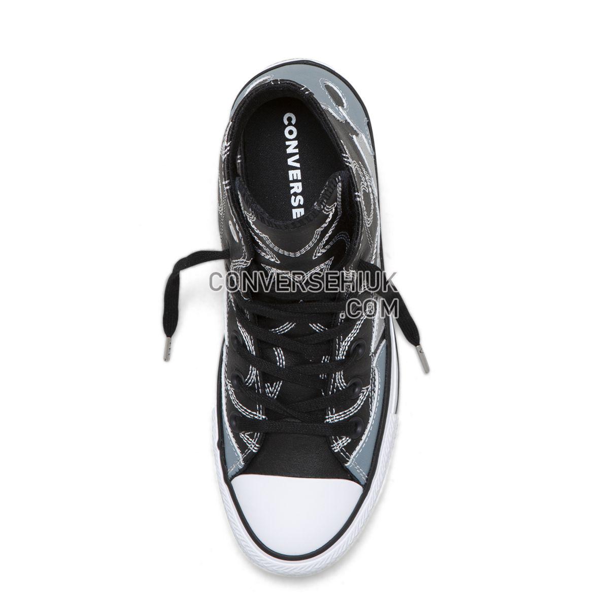 Converse Chuck Taylor All Star Fashion Week High Top Black Black/Antique Blue/Pure Silver 564953 Shoes