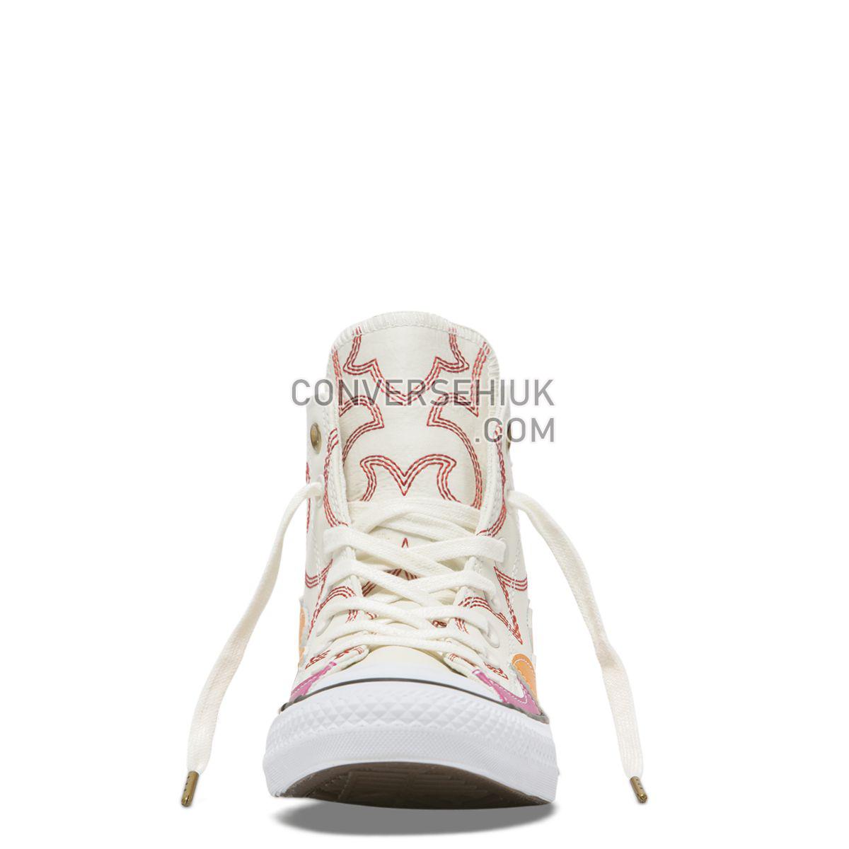 Converse Chuck Taylor All Star Fashion Week High Top Egret Egret/Habanero Red/Orange Rind 564954 Shoes