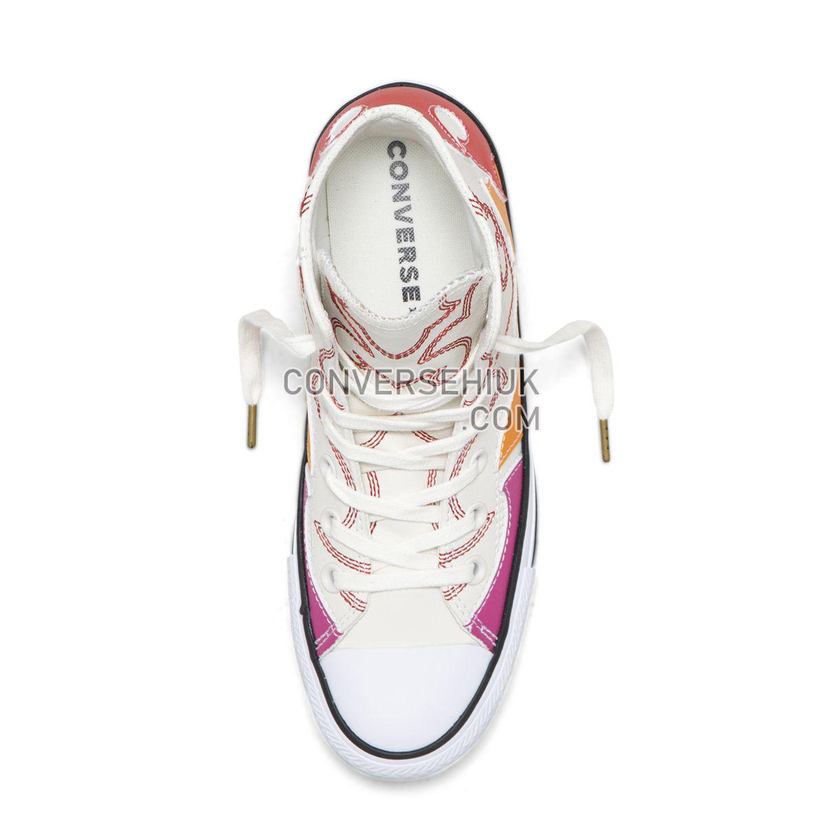 Converse Chuck Taylor All Star Fashion Week High Top Egret Egret/Habanero Red/Orange Rind 564954 Shoes