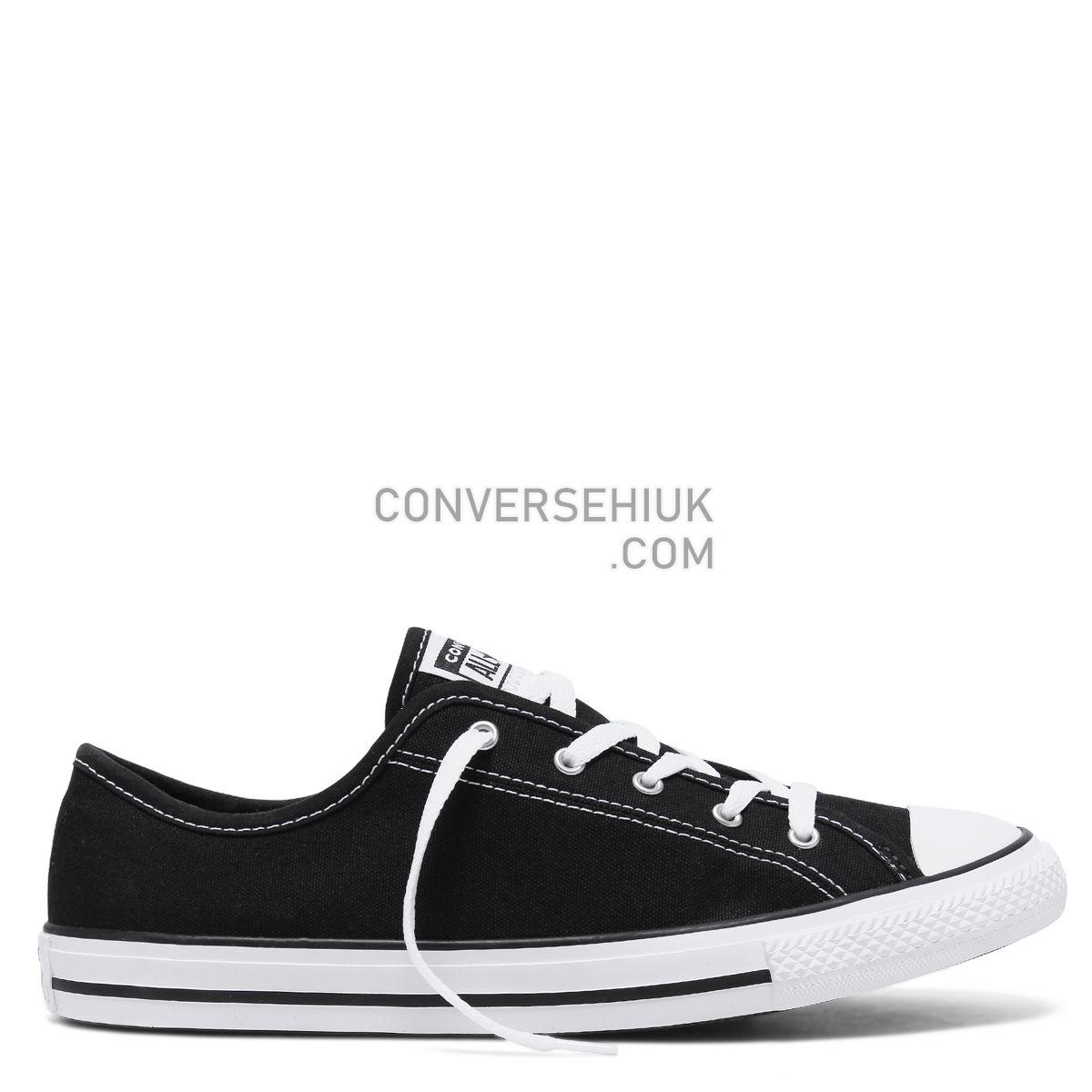 Converse Chuck Taylor All Star Dainty Canvas Low Top Black Black/White/Black 564982 Shoes