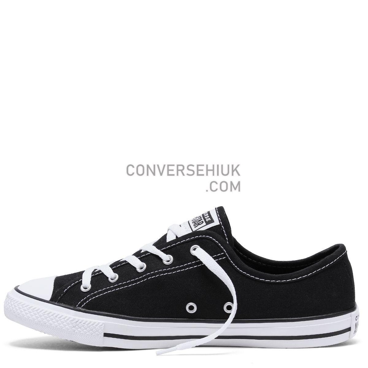 Converse Chuck Taylor All Star Dainty Canvas Low Top Black Black/White/Black 564982 Shoes