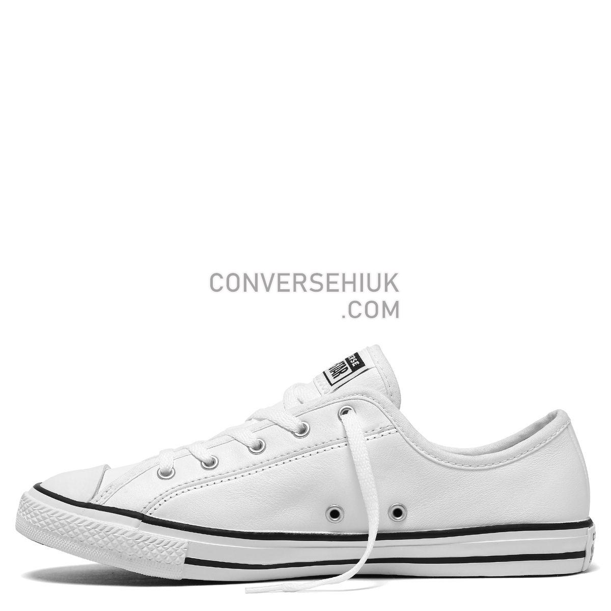 Converse Chuck Taylor All Star Dainty Leather Low Top White White/Black/White 564984 Shoes