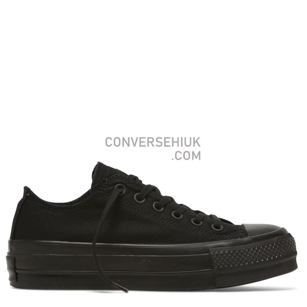 Converse Chuck Tayor All Star Lift Canvas Low Top Mono Black Black/Black/Black 562926 Shoes