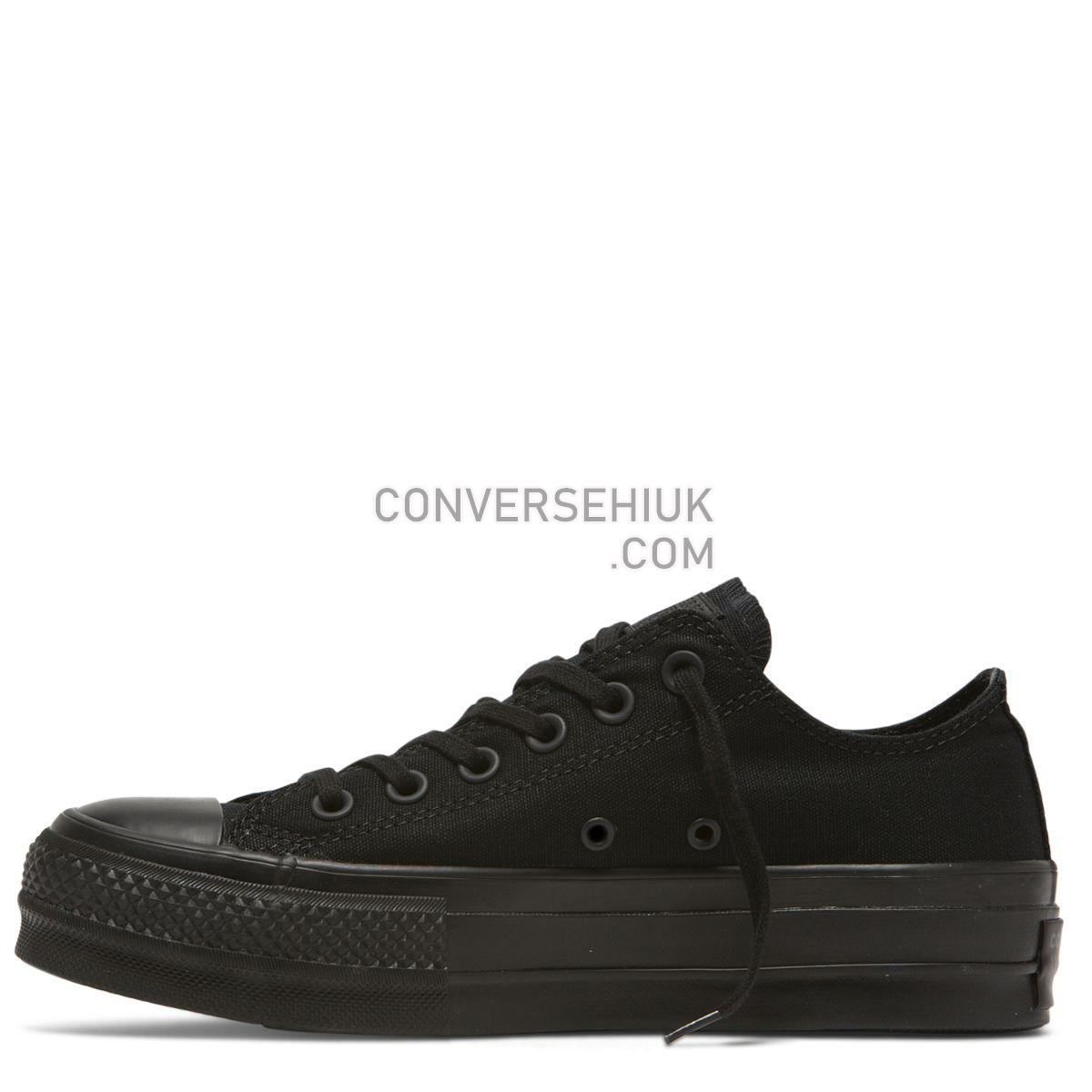 Converse Chuck Tayor All Star Lift Canvas Low Top Mono Black Black/Black/Black 562926 Shoes