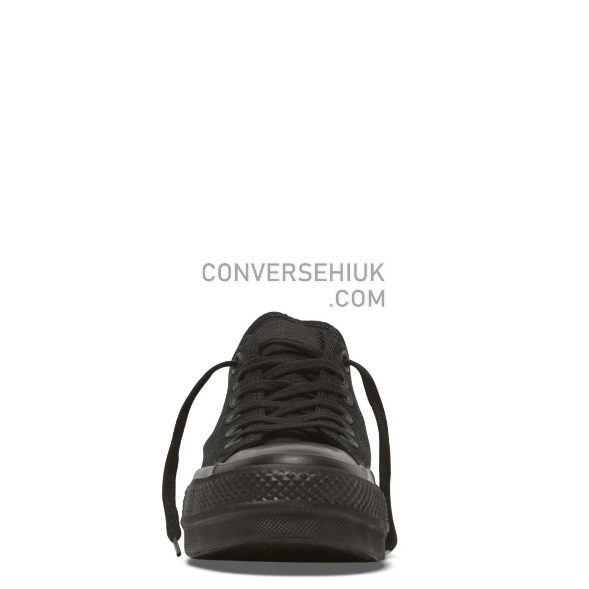 Converse Chuck Tayor All Star Lift Canvas Low Top Mono Black Black/Black/Black 562926 Shoes