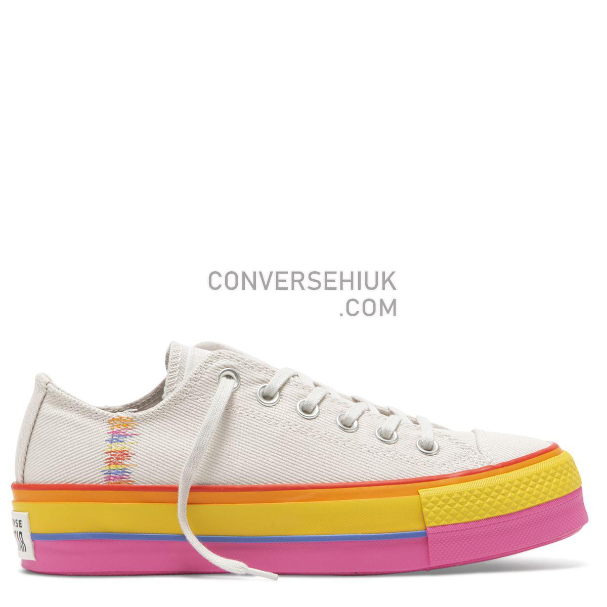 Converse Chuck Taylor All Star Rainbow Lift Low Top Vintage White Vintage White/Pale Putty/Vintage White 564992 Shoes