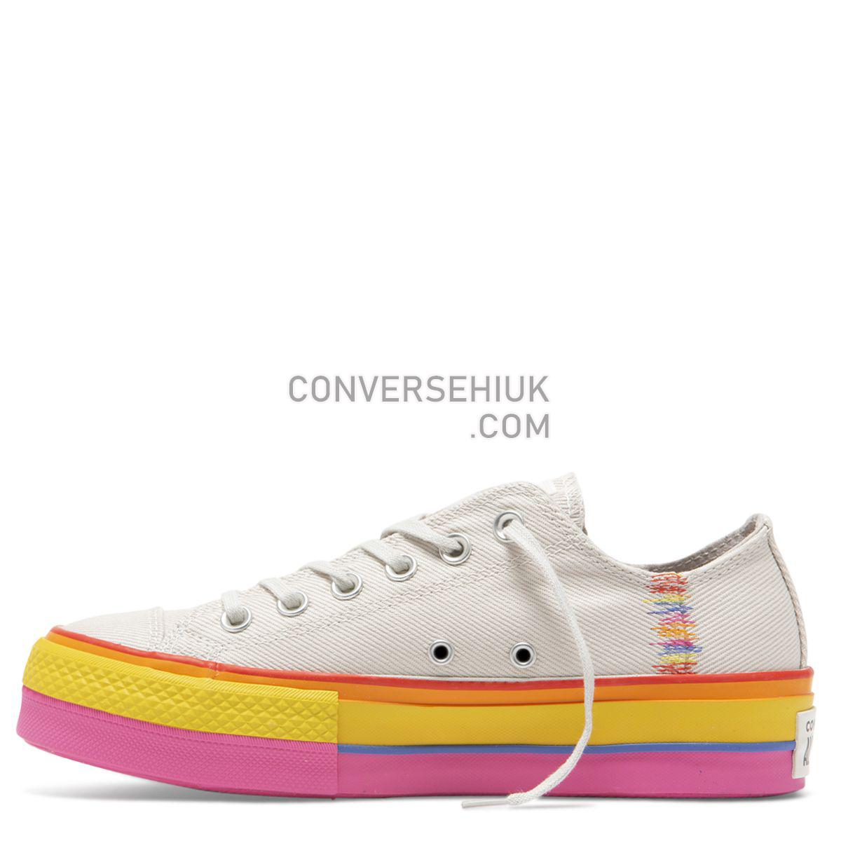 Converse Chuck Taylor All Star Rainbow Lift Low Top Vintage White Vintage White/Pale Putty/Vintage White 564992 Shoes