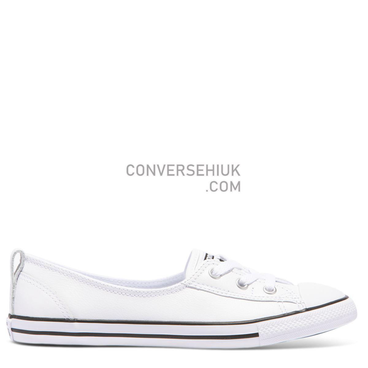 Converse Chuck Taylor All Star Dainty Ballet Leather Slip White White/Black/White 549617 Shoes