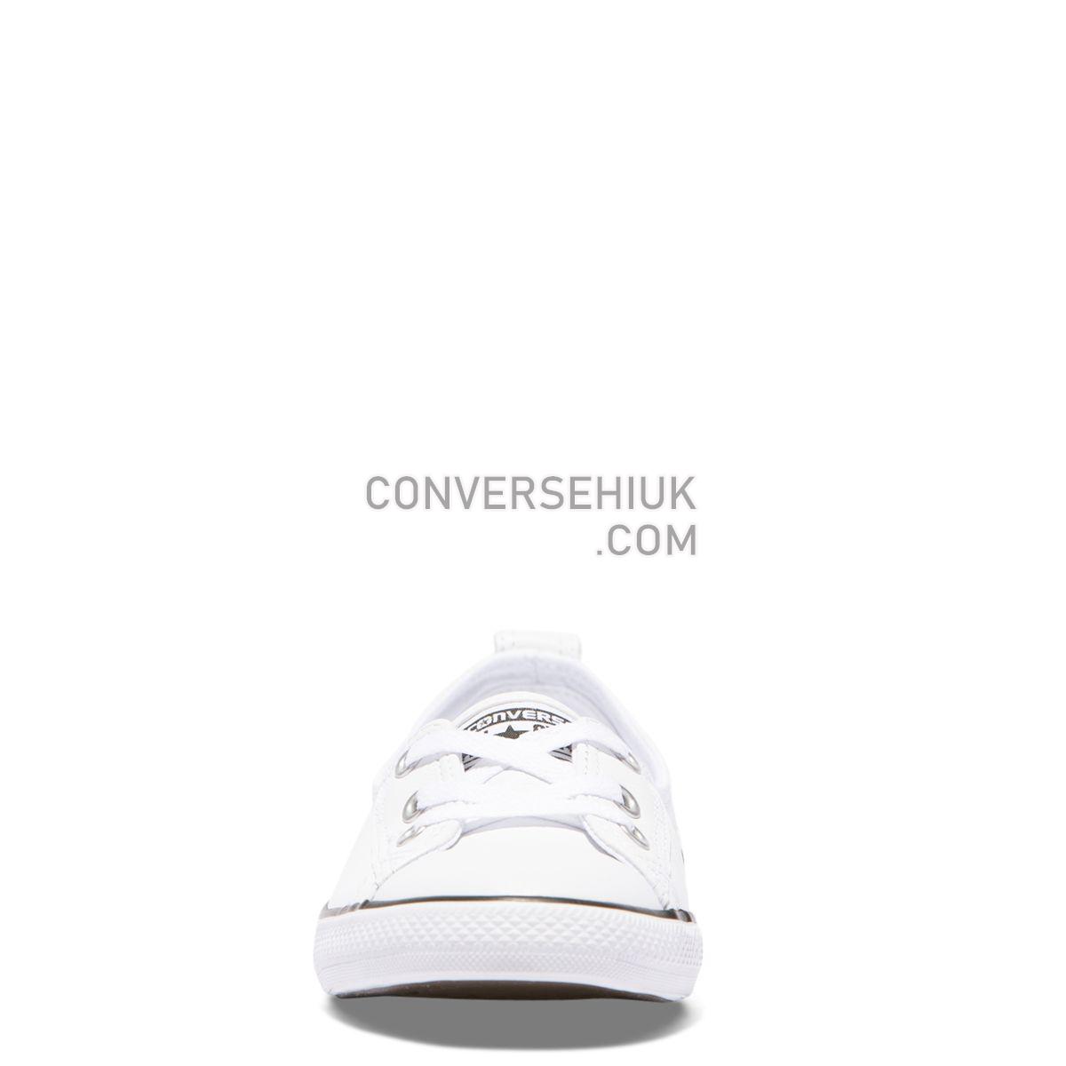 Converse Chuck Taylor All Star Dainty Ballet Leather Slip White White/Black/White 549617 Shoes