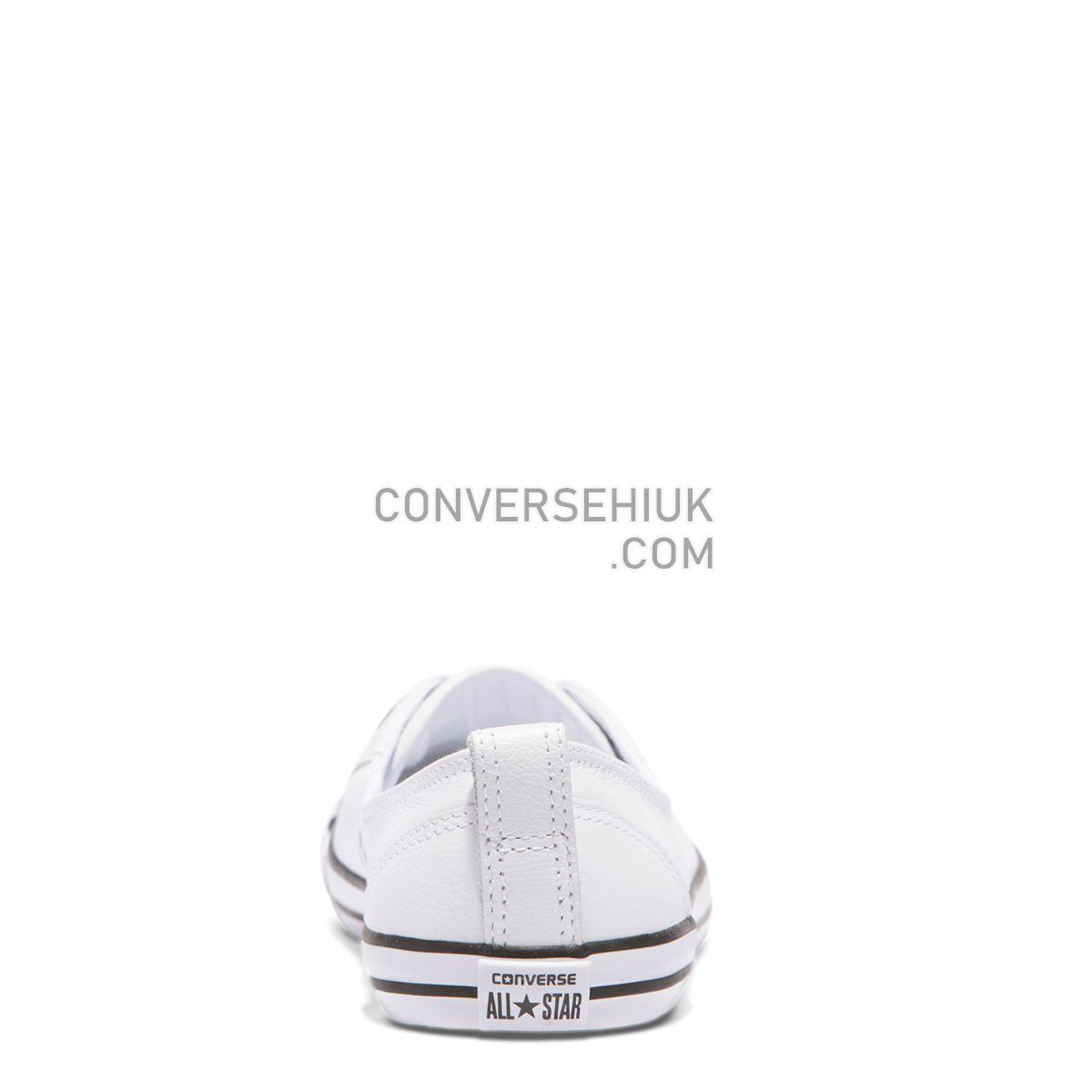 Converse Chuck Taylor All Star Dainty Ballet Leather Slip White White/Black/White 549617 Shoes