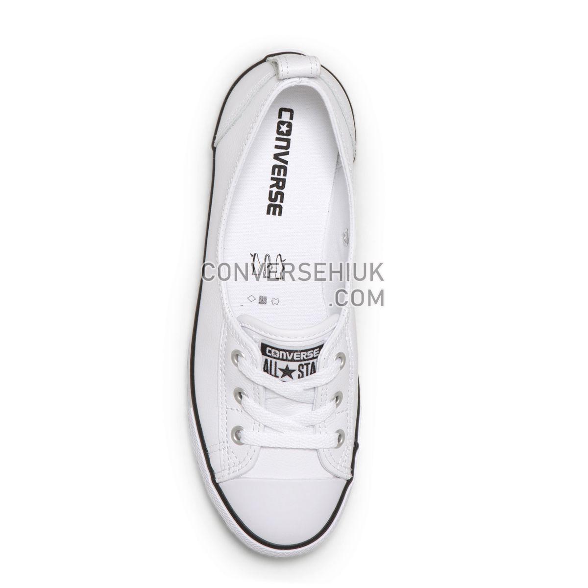 Converse Chuck Taylor All Star Dainty Ballet Leather Slip White White/Black/White 549617 Shoes