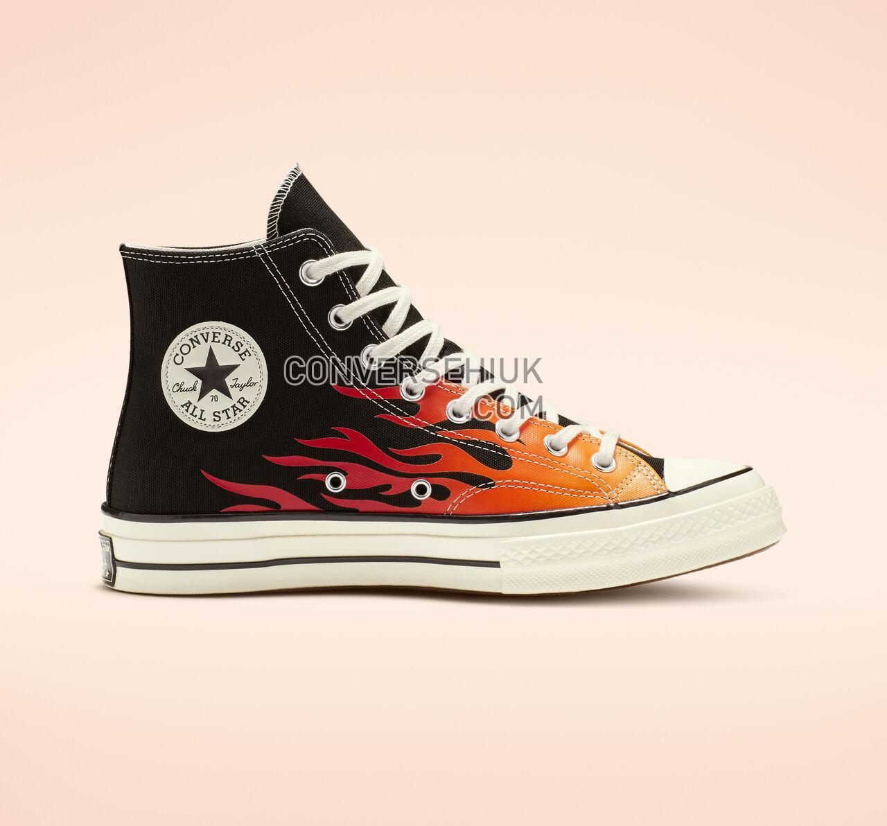 Converse Chuck 70 Archive Print High Top Black/Enamel Red/Bold Mandarin 165024C Shoes