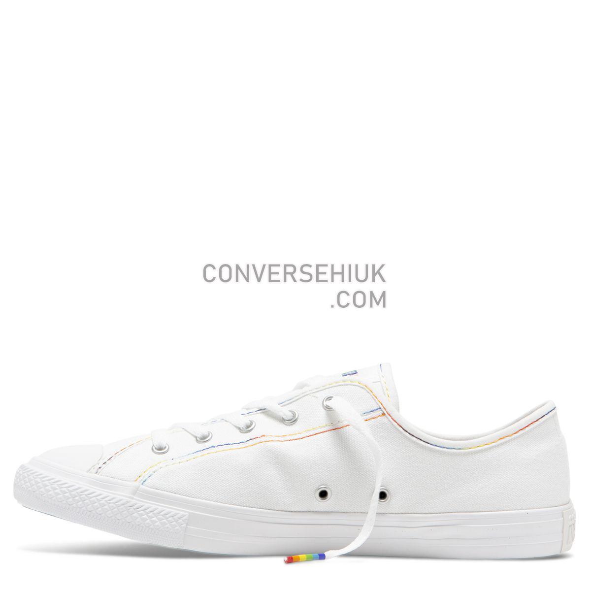 Converse Chuck Taylor All Star Dainty Rainbow Low Top White White/Yellow/White 564979 Shoes