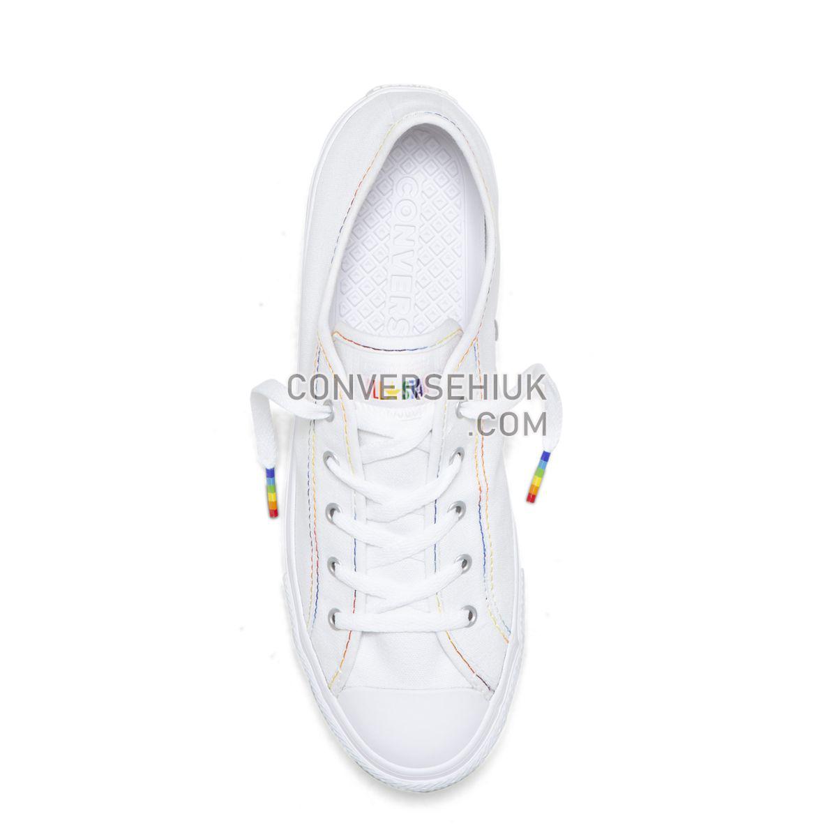 Converse Chuck Taylor All Star Dainty Rainbow Low Top White White/Yellow/White 564979 Shoes