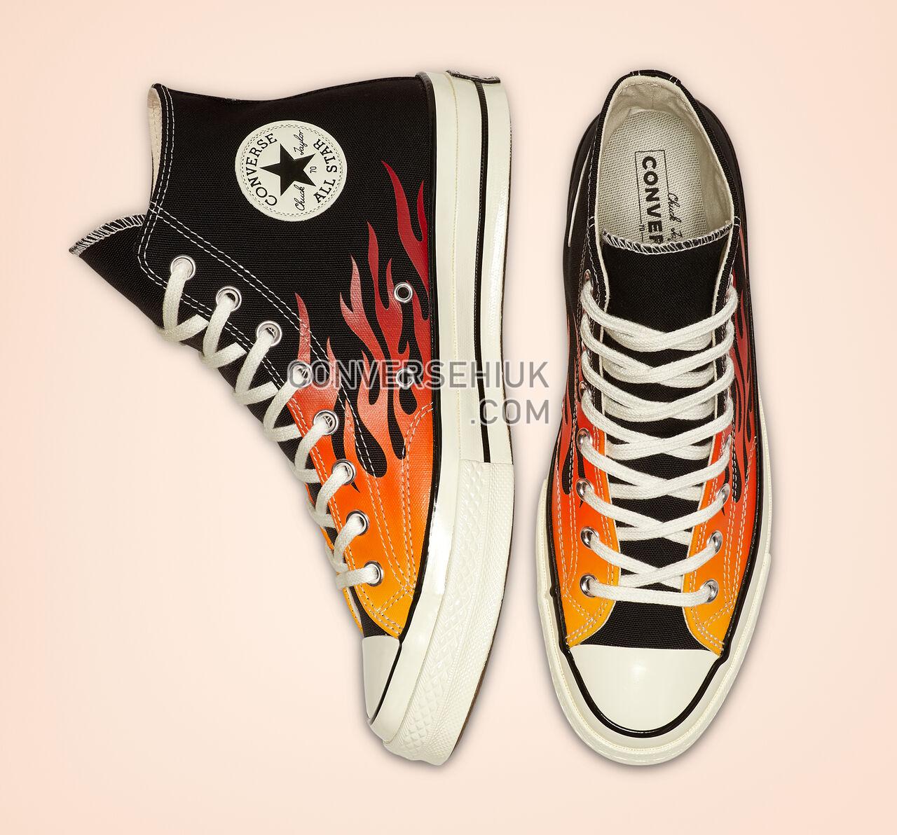 Converse Chuck 70 Archive Print High Top Black/Enamel Red/Bold Mandarin 165024C Shoes