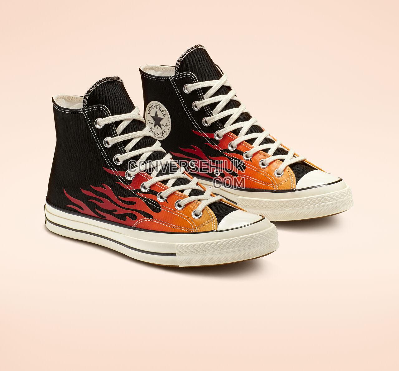 Converse Chuck 70 Archive Print High Top Black/Enamel Red/Bold Mandarin 165024C Shoes