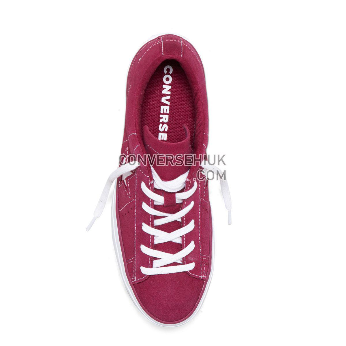 Converse One Star Platform Low Top Field Rhubarb Rhubarb/White/White 563488 Shoes