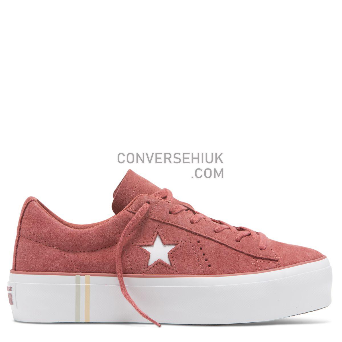 Converse One Star Seasonal Suede Platform Low Top Light Redwood Light Redwood/White/White 565379 Shoes